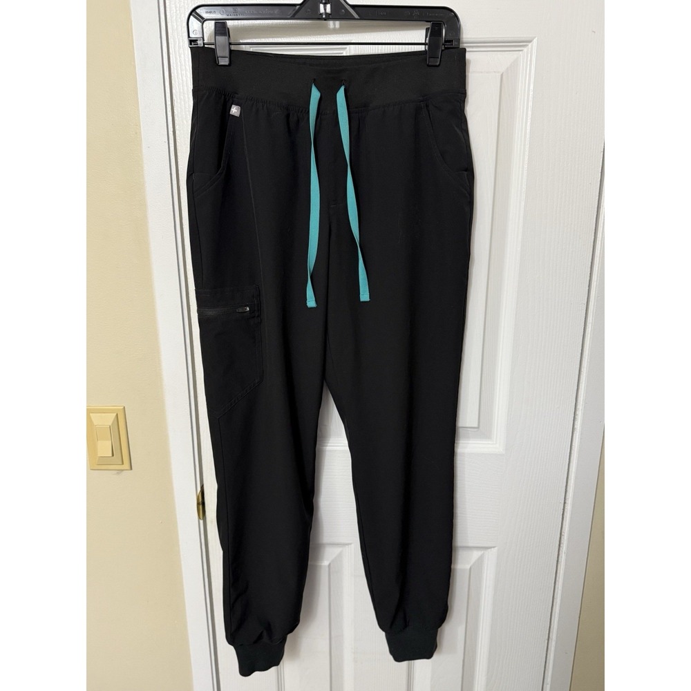 Figs Women's Lined Jogger Technical Collection Scrub Pants Black Size S EUC